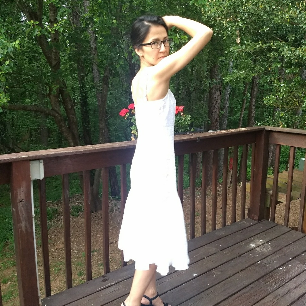 beneton linen dress size s